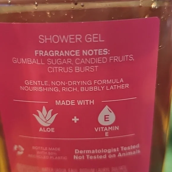 Bath & Body Works Bubble Gum Pop Shower Gel 10 oz. - Picture 3 of 5